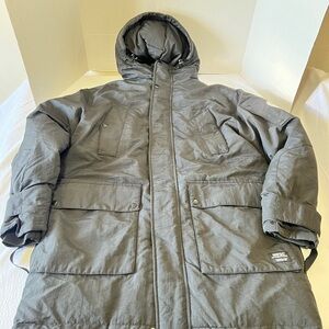 Wesc Unisex Black Hooded Parka Jacket